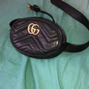 GUCCI GG Marmont Small Matelasse Leather Belt Bag
